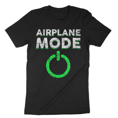 Black Airplane Mode On Vacation Summer Piolot Aviator T-Shirt#color_black