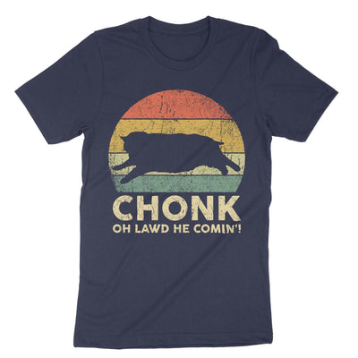 Navy Chonk Oh Lawd He Comin T-Shirt#color_navy