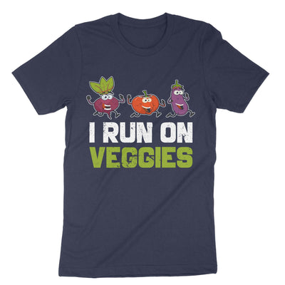 Navy I Run On Veggies T-Shirt#color_navy