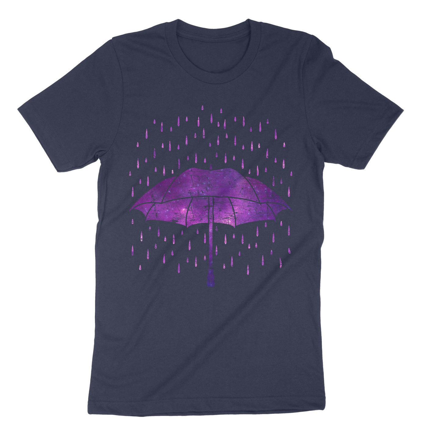 Navy Purple Rain Umbrella T-Shirt#color_navy