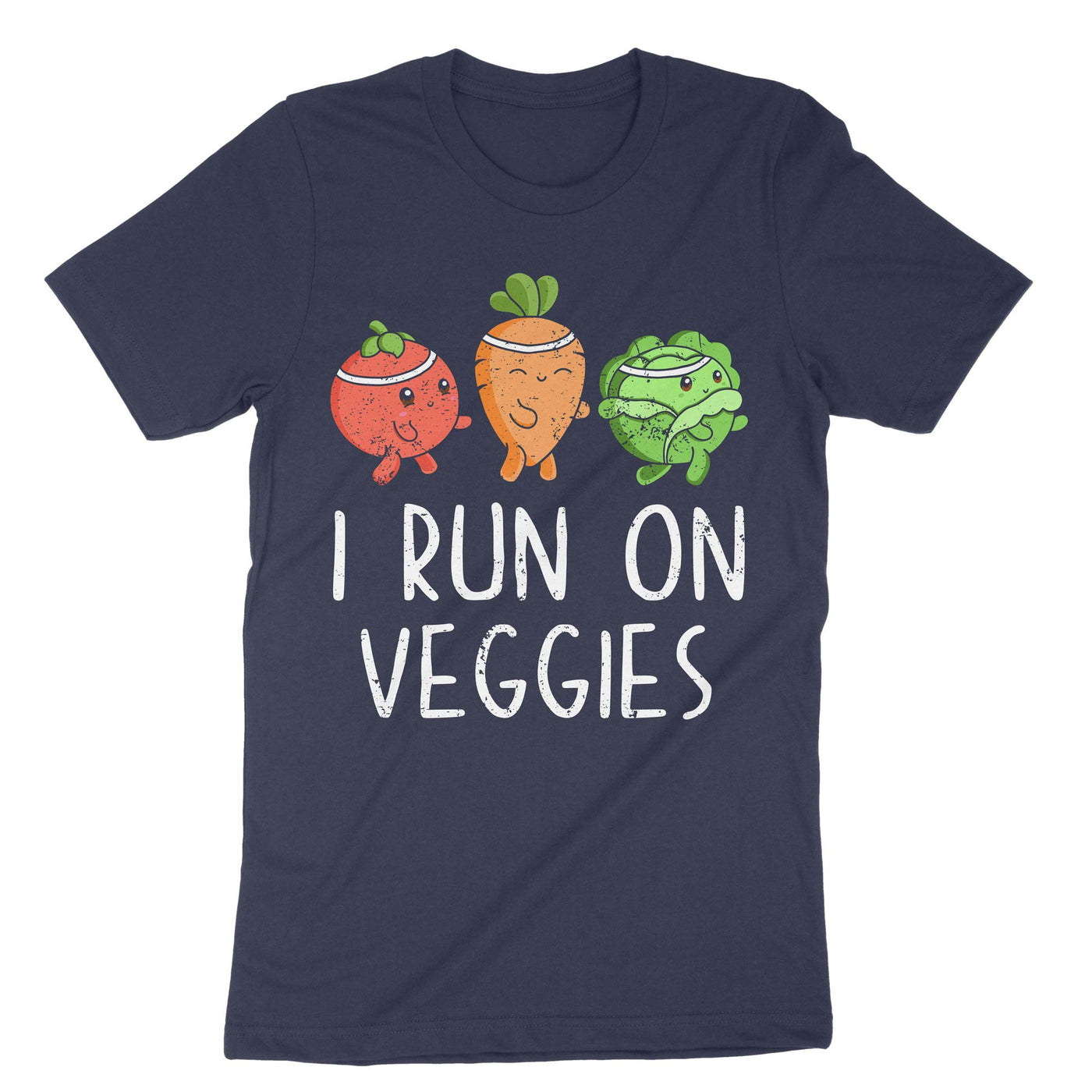 Navy I Run On Veggies T-Shirt#color_navy