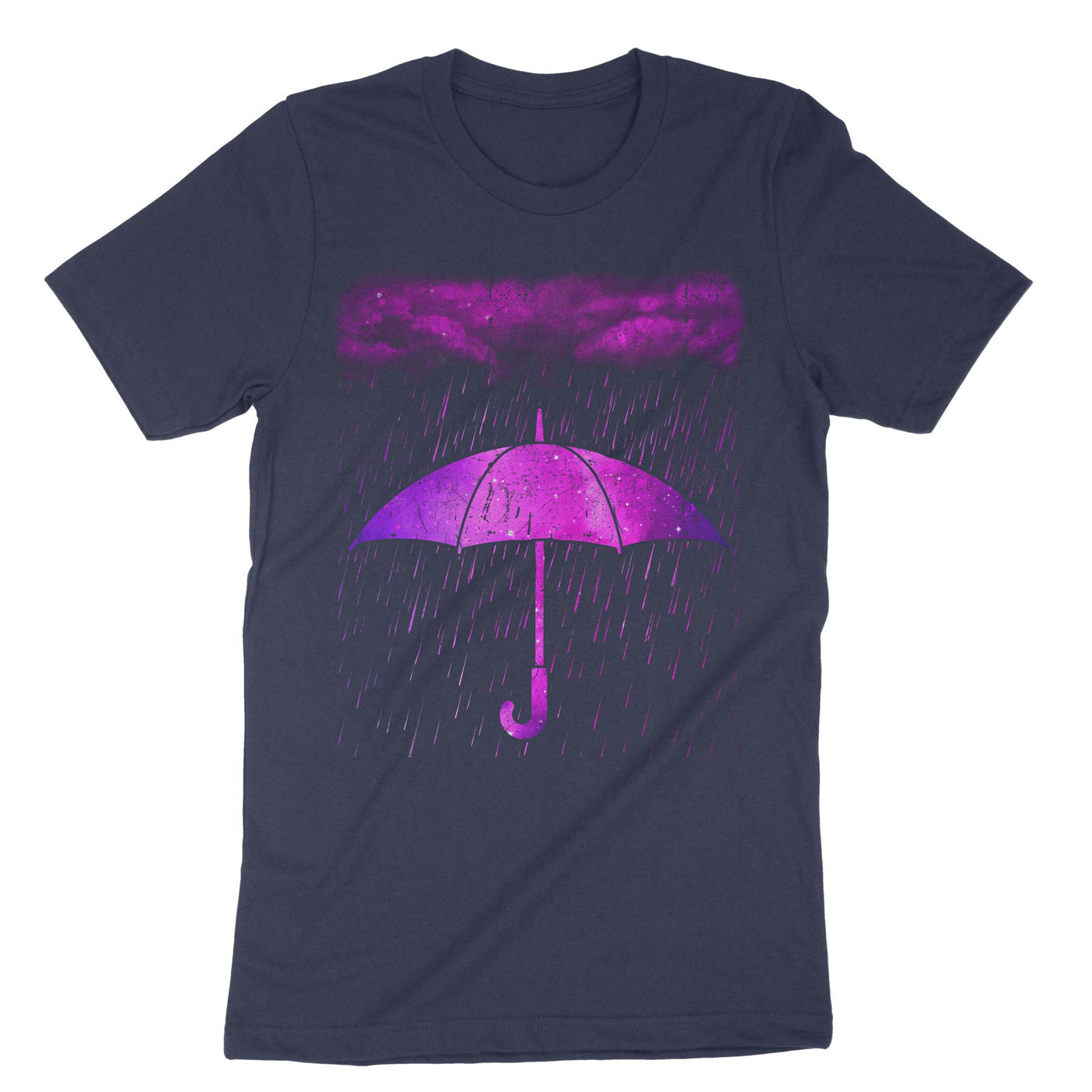 Navy Purple Rain Umbrella T-Shirt#color_navy