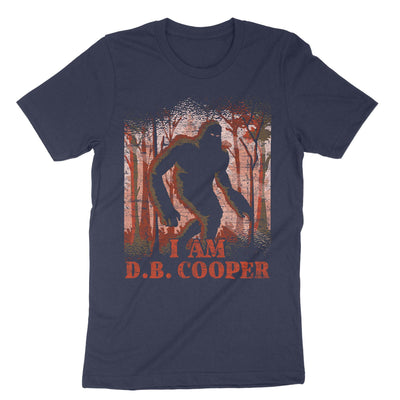 Navy Funny Bigfoot Db Cooper T-Shirt#color_navy