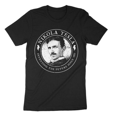 Black Nikola Tesla T-Shirt#color_black