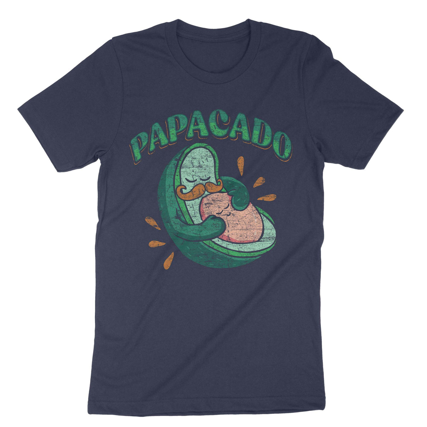 Navy Papacado Vegan Dad T-Shirt#color_navy