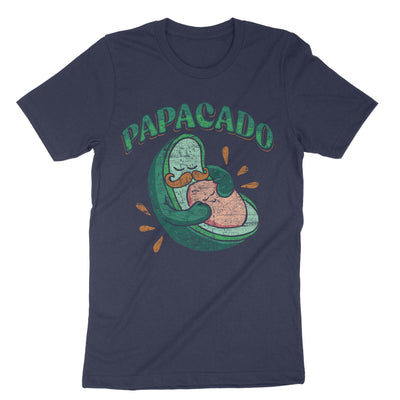 Navy Papacado Vegan Dad T-Shirt#color_navy