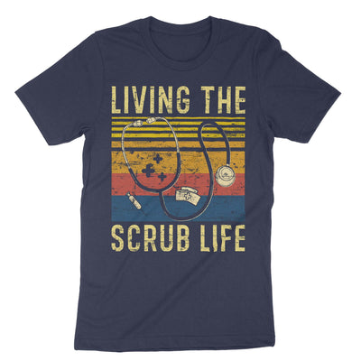Navy Living The Scrub Life T-Shirt#color_navy