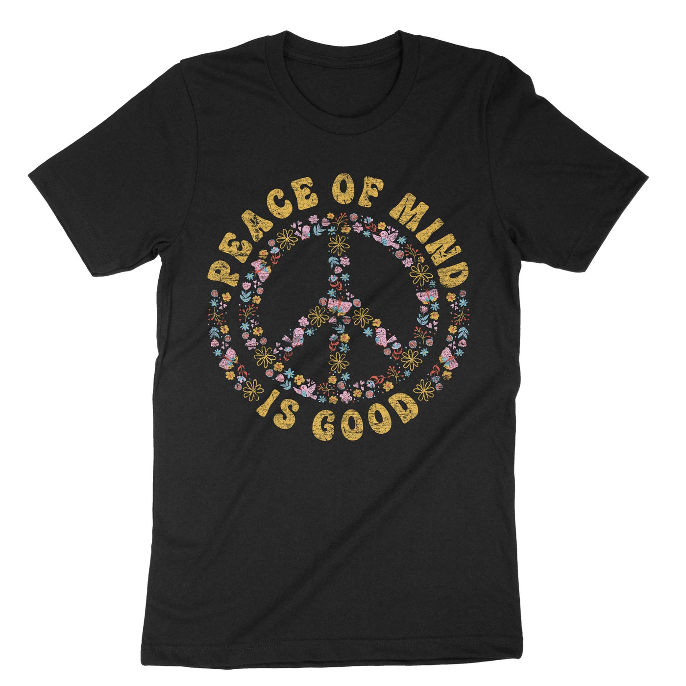 Black Peace Of Mind Is Good T-Shirt#color_black