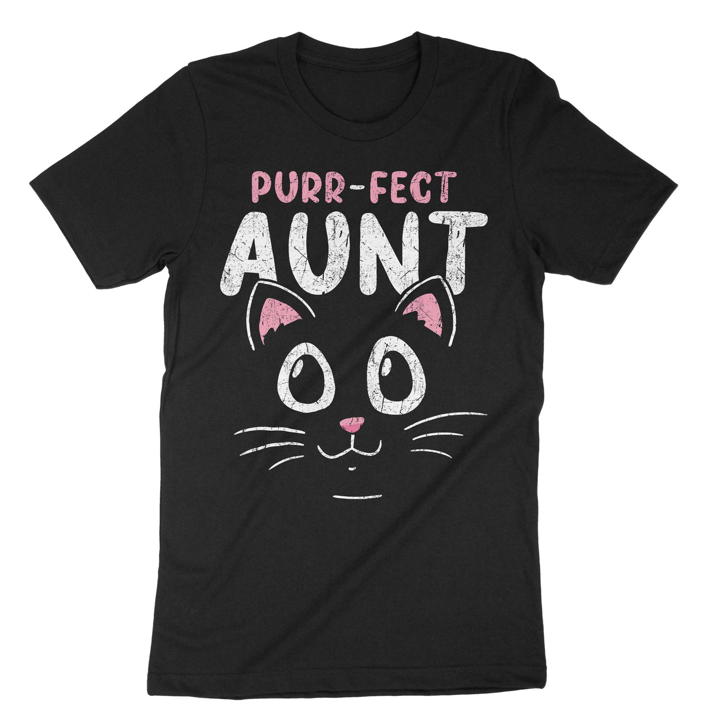 Black Purr-fect Aunt T-Shirt#color_black