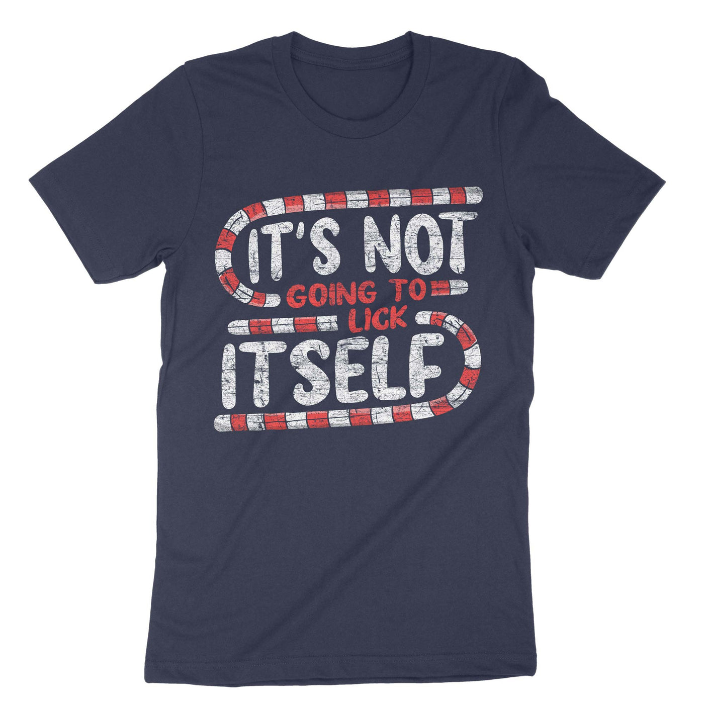 Navy Its Not Going To Lick Itself T-Shirt#color_navy
