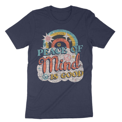 Navy Peace Of Mind Is Good T-Shirt#color_navy