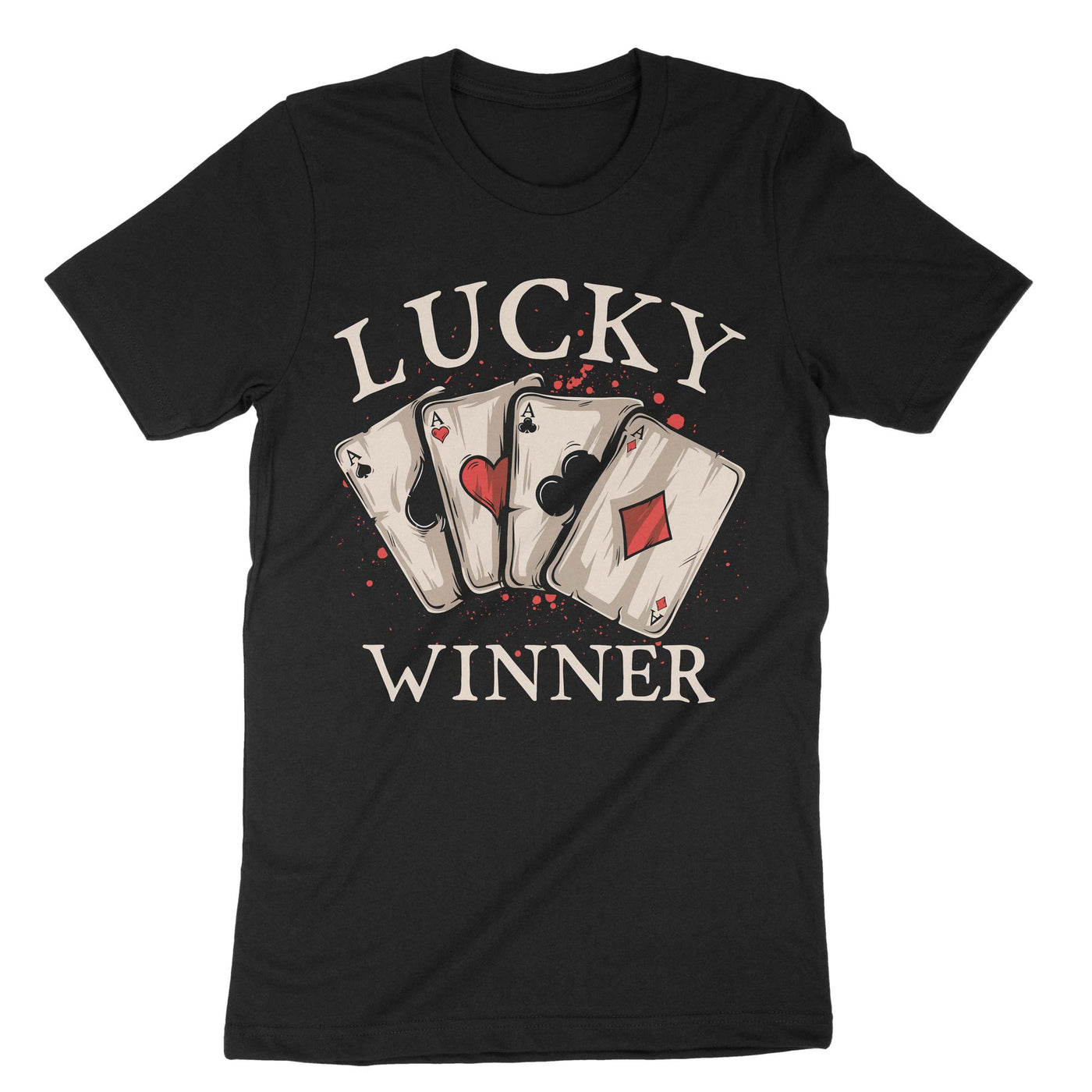 Black Poker Lucky Winner T-Shirt#color_black