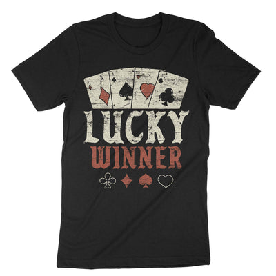 Black Poker Lucky Winner T-Shirt#color_black