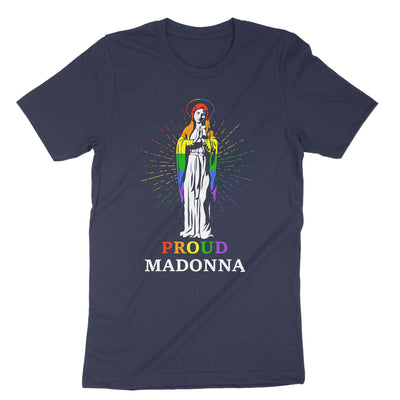 Navy Proud Madonna Lgbt Gay Pride T-Shirt#color_navy