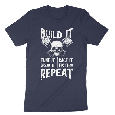 Navy Build It Tune It Race It T-Shirt#color_navy