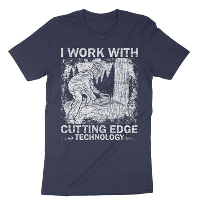 Navy I Work With Cutting Edge Technology T-Shirt#color_navy