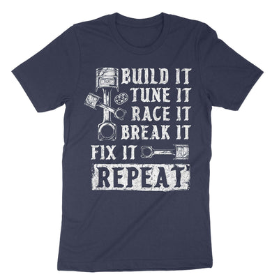 Navy Build It Tune It Race It T-Shirt#color_navy