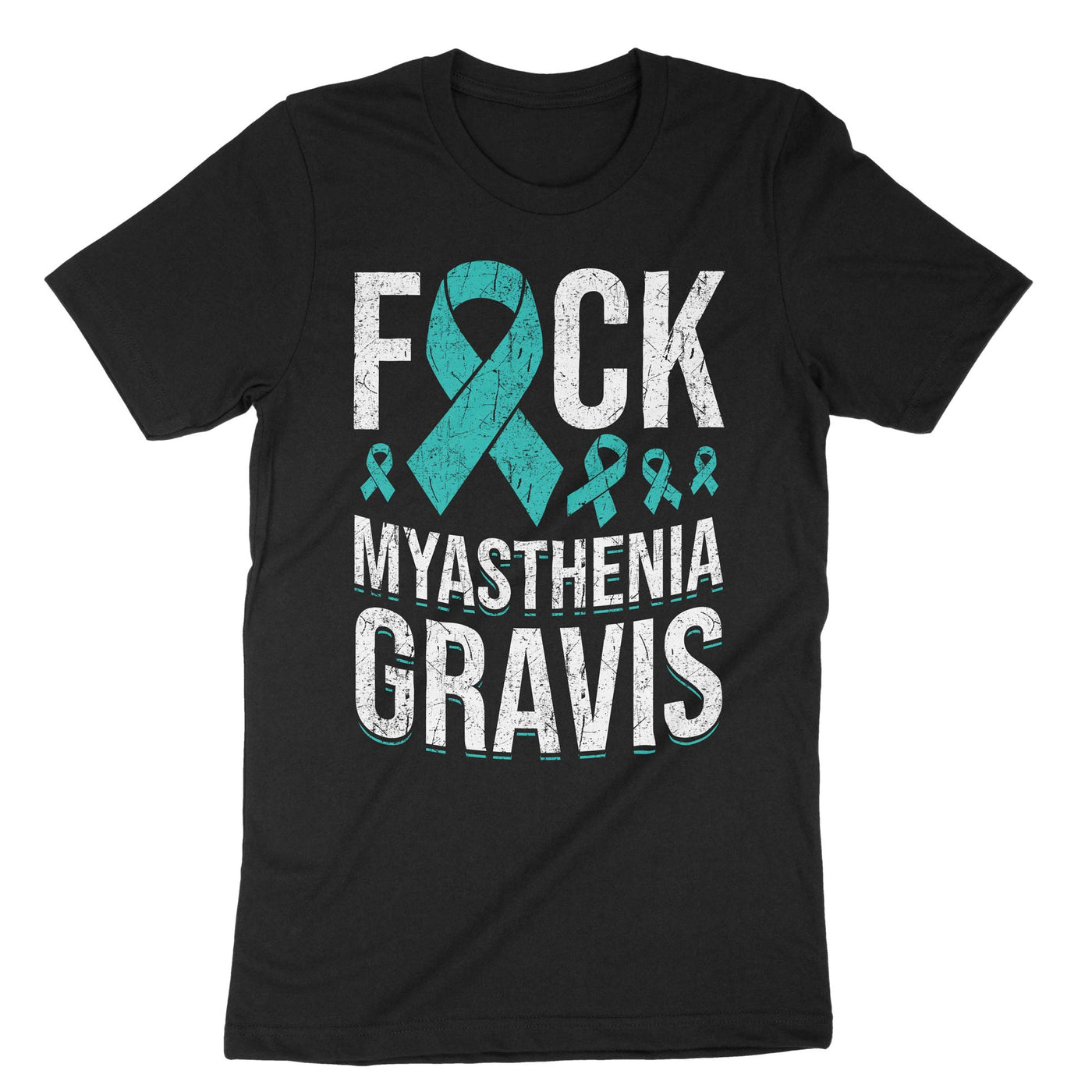 Black Fuck Myasthenia Gravis T-Shirt#color_black