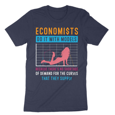 Navy Economists Do It With Models T-Shirt#color_navy