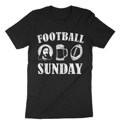 Black Football Sunday T-Shirt#color_black