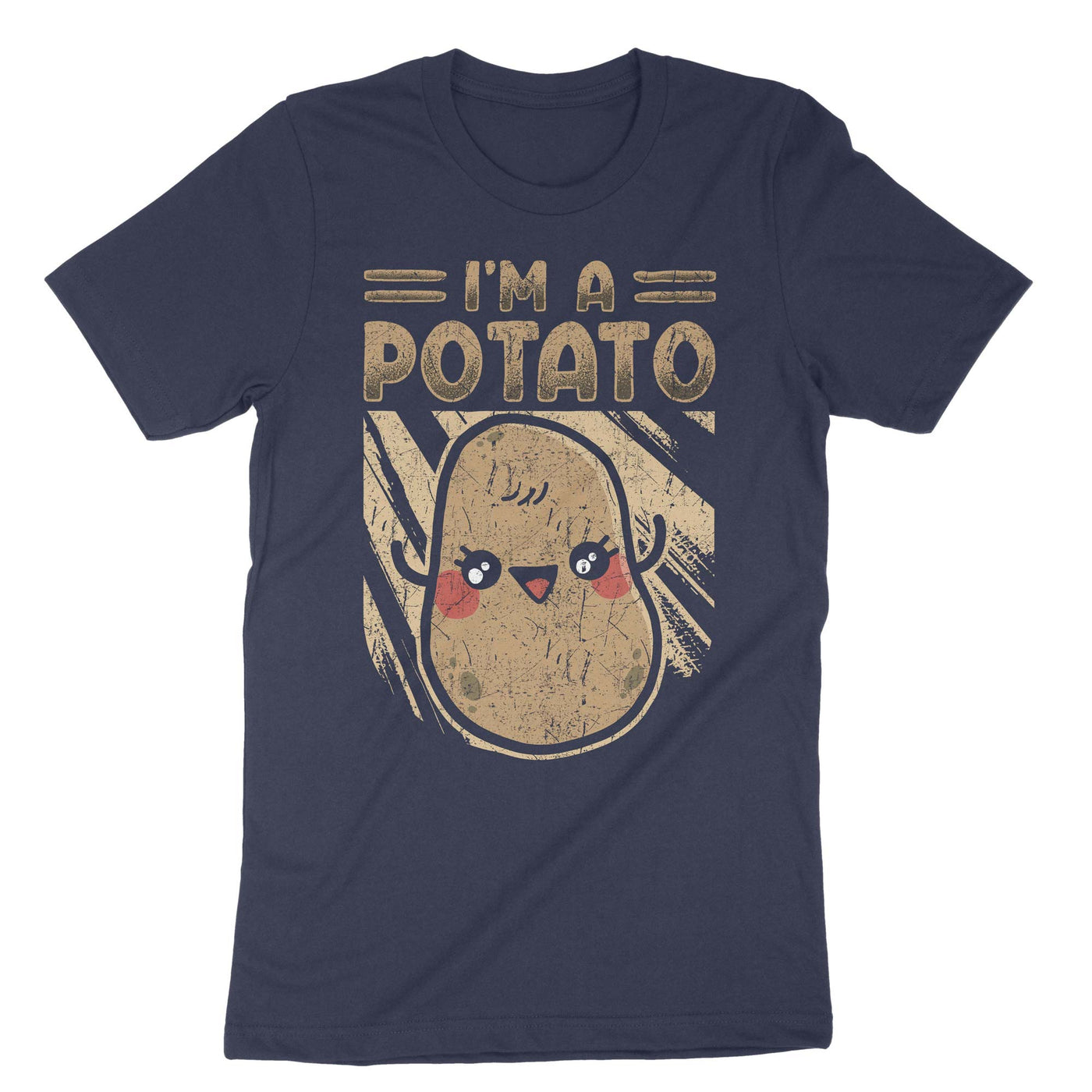 Navy Im A Potato T-Shirt#color_navy