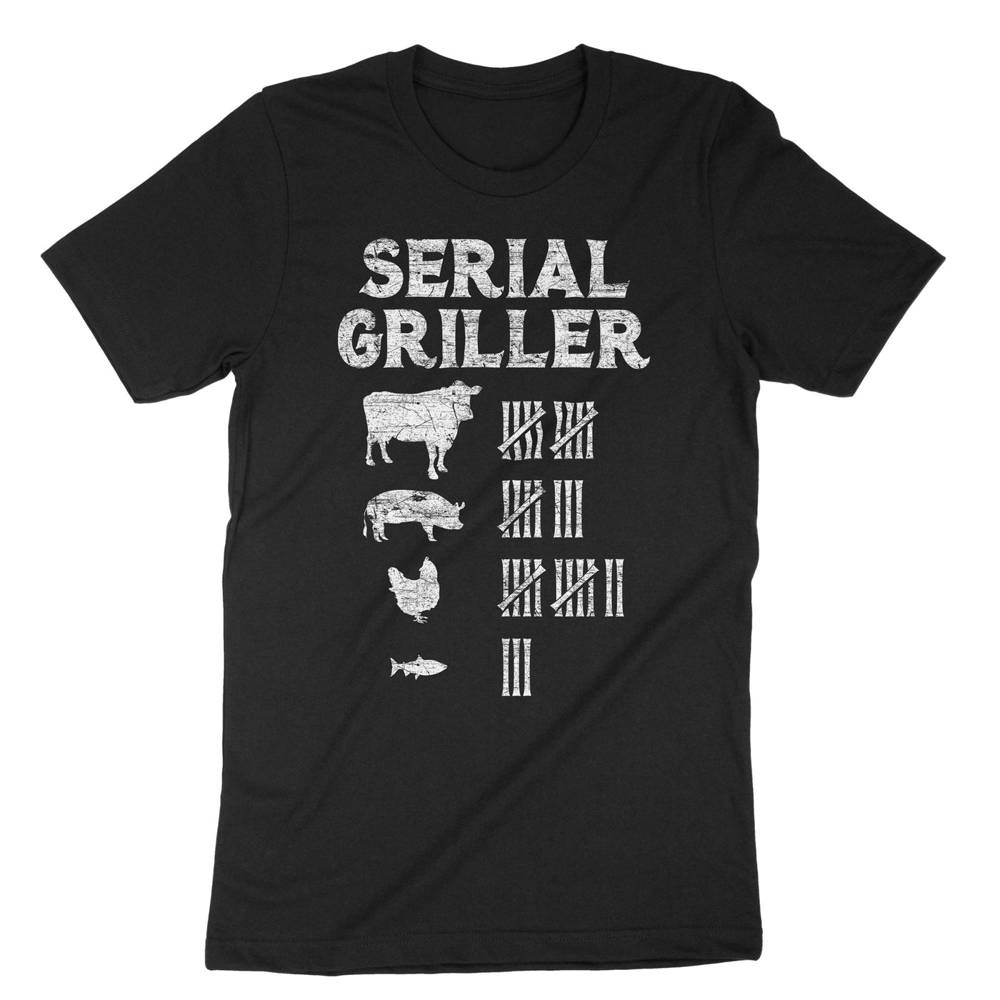 Black Serial Griller T-Shirt#color_black