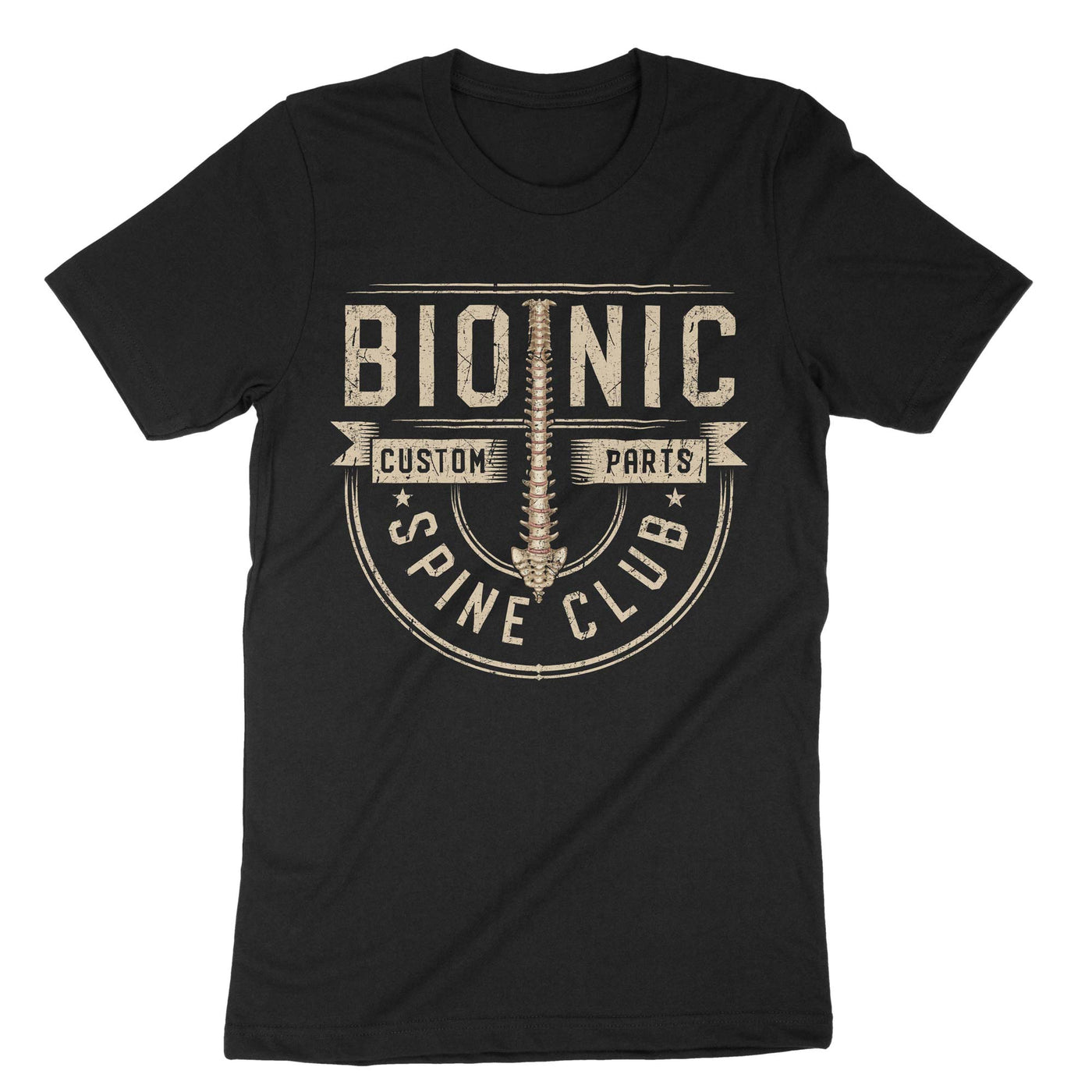 Black Bionic Spine Club T-Shirt#color_black