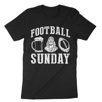 Black Football Sunday T-Shirt#color_black