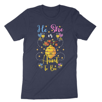 Navy He Or She Aunt To Bee T-Shirt#color_navy
