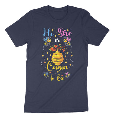 Navy He Or She Cousin To Bee T-Shirt#color_navy