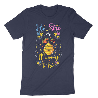 Navy He Or She Mommy To Bee T-Shirt#color_navy
