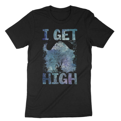 Black I Get High Paramotor T-Shirt#color_black