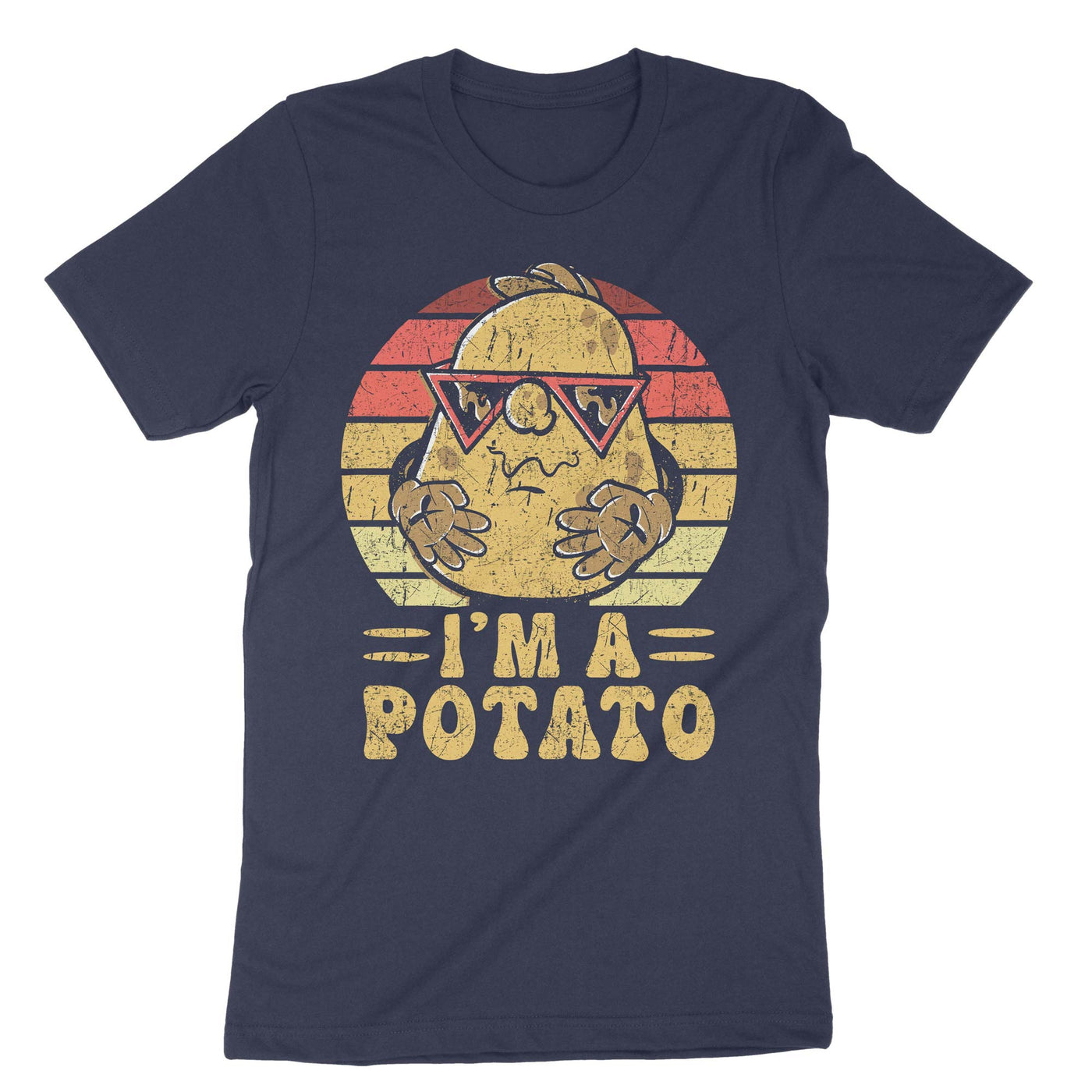 Navy Im A Potato T-Shirt#color_navy