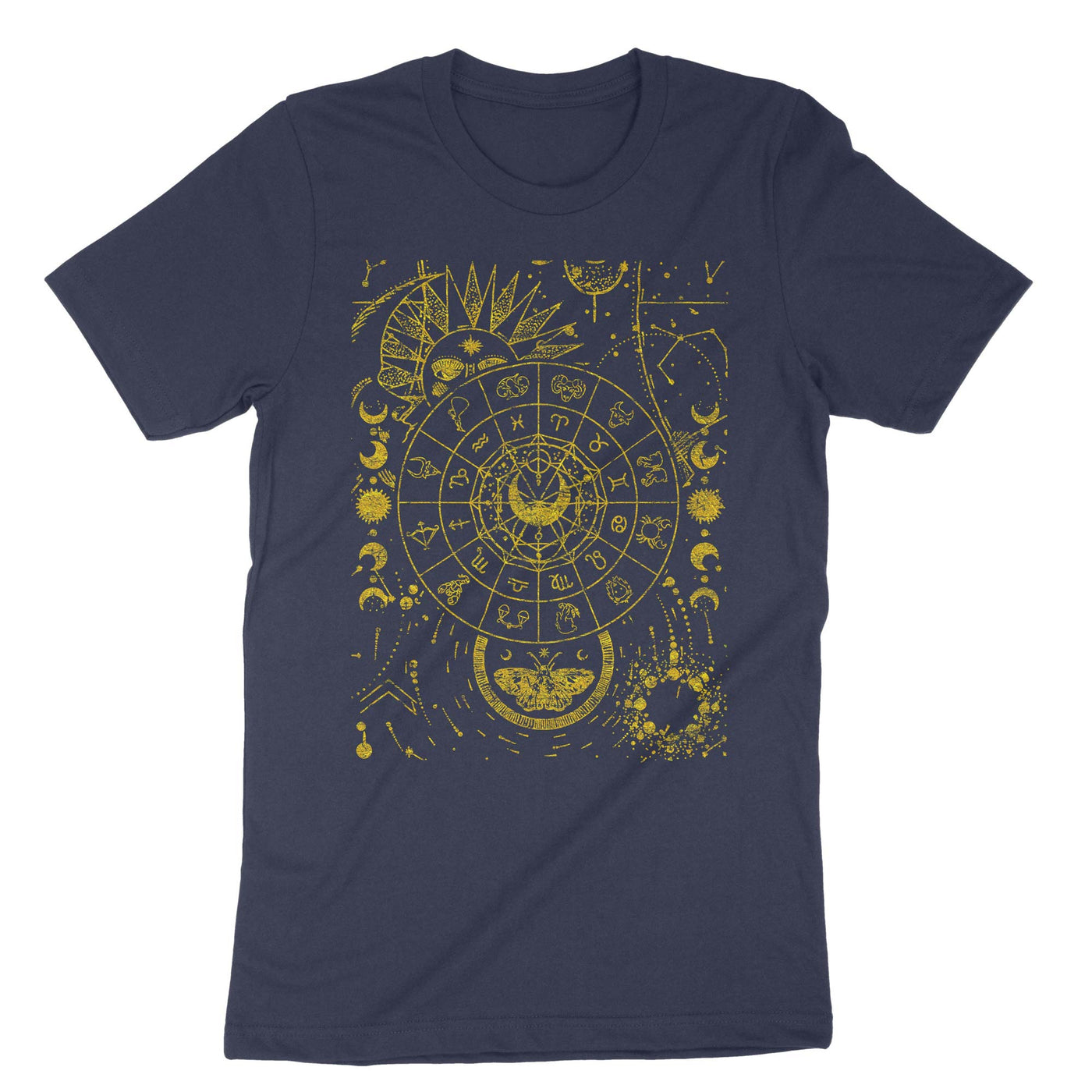 Navy Dark Academia Aesthetic Astronomy T-Shirt#color_navy
