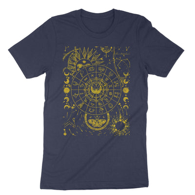 Navy Dark Academia Aesthetic Astronomy T-Shirt#color_navy