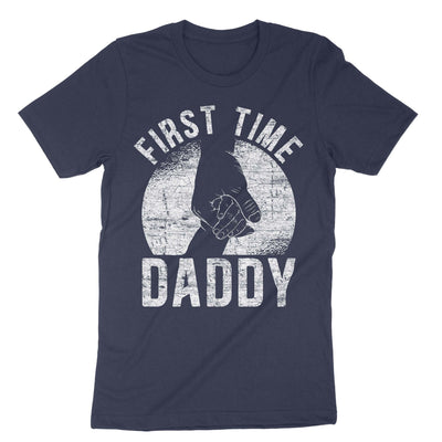Navy First Time Daddy T-Shirt#color_navy