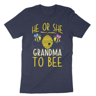 Navy He Or She Grandma To Bee T-Shirt#color_navy