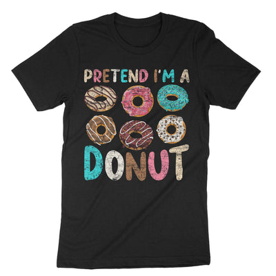 Black Pretend I'm A Donut T-Shirt#color_black