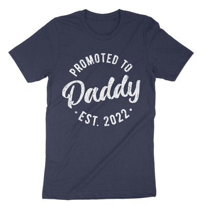 Navy Promoted To Daddy Est 2022 T-Shirt#color_navy