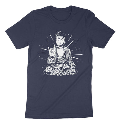 Navy Rock And Roll Buddha T-Shirt#color_navy