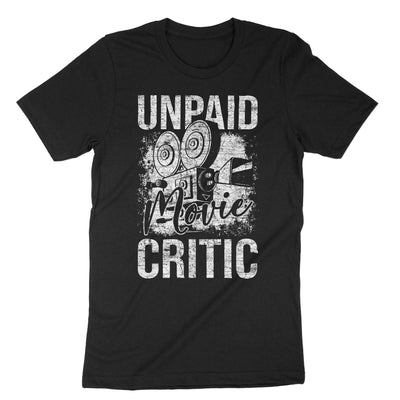 Black Unpaid Movie Critic T-Shirt#color_black