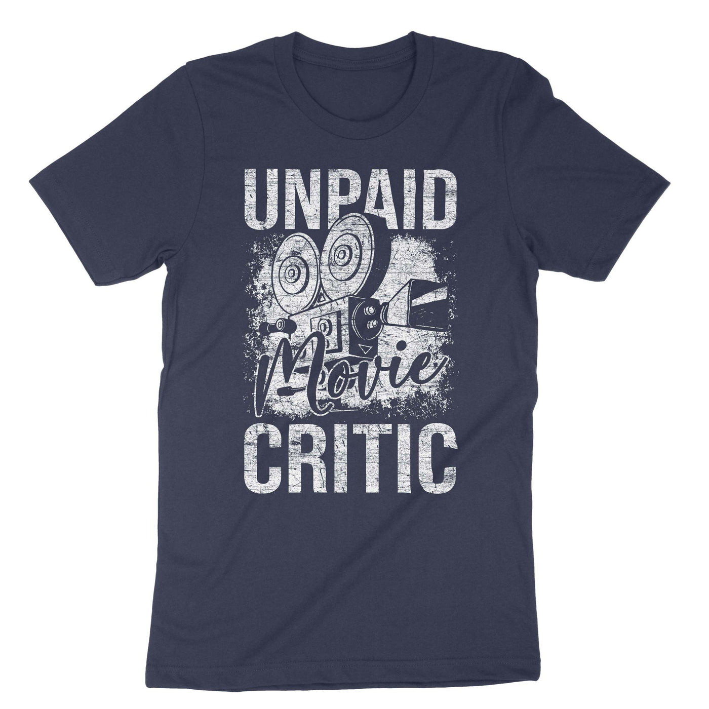 Navy Unpaid Movie Critic T-Shirt#color_navy