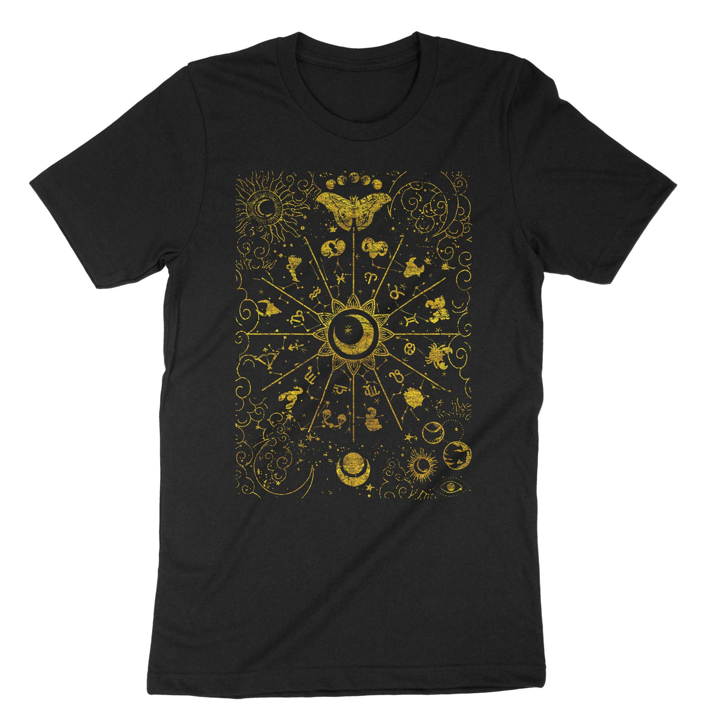 Black Dark Academia Aesthetic Astronomy T-Shirt#color_black