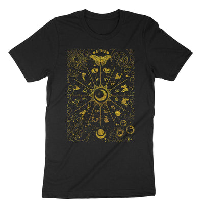 Black Dark Academia Aesthetic Astronomy T-Shirt#color_black