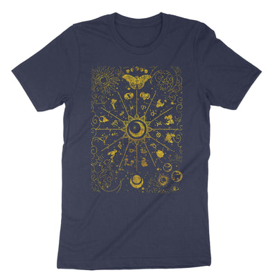 Navy Dark Academia Aesthetic Astronomy T-Shirt#color_navy