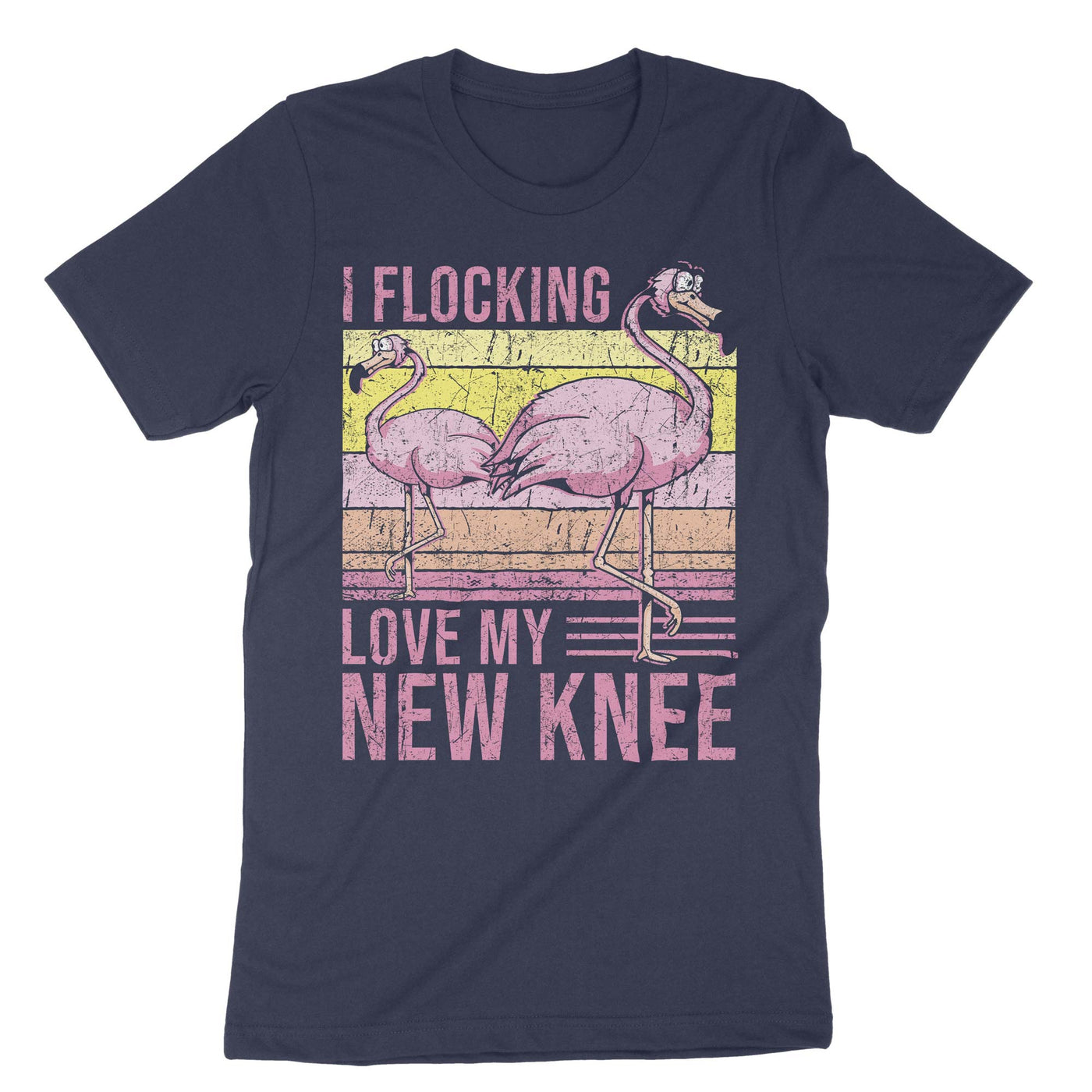 Navy I Flocking Love My New Knee T-Shirt#color_navy