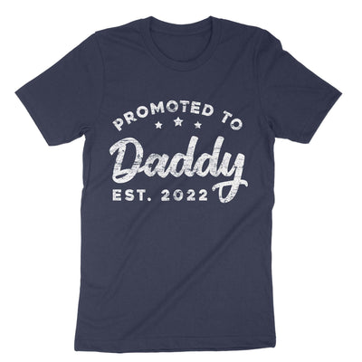 Navy Promoted To Daddy Est 2022 T-Shirt#color_navy