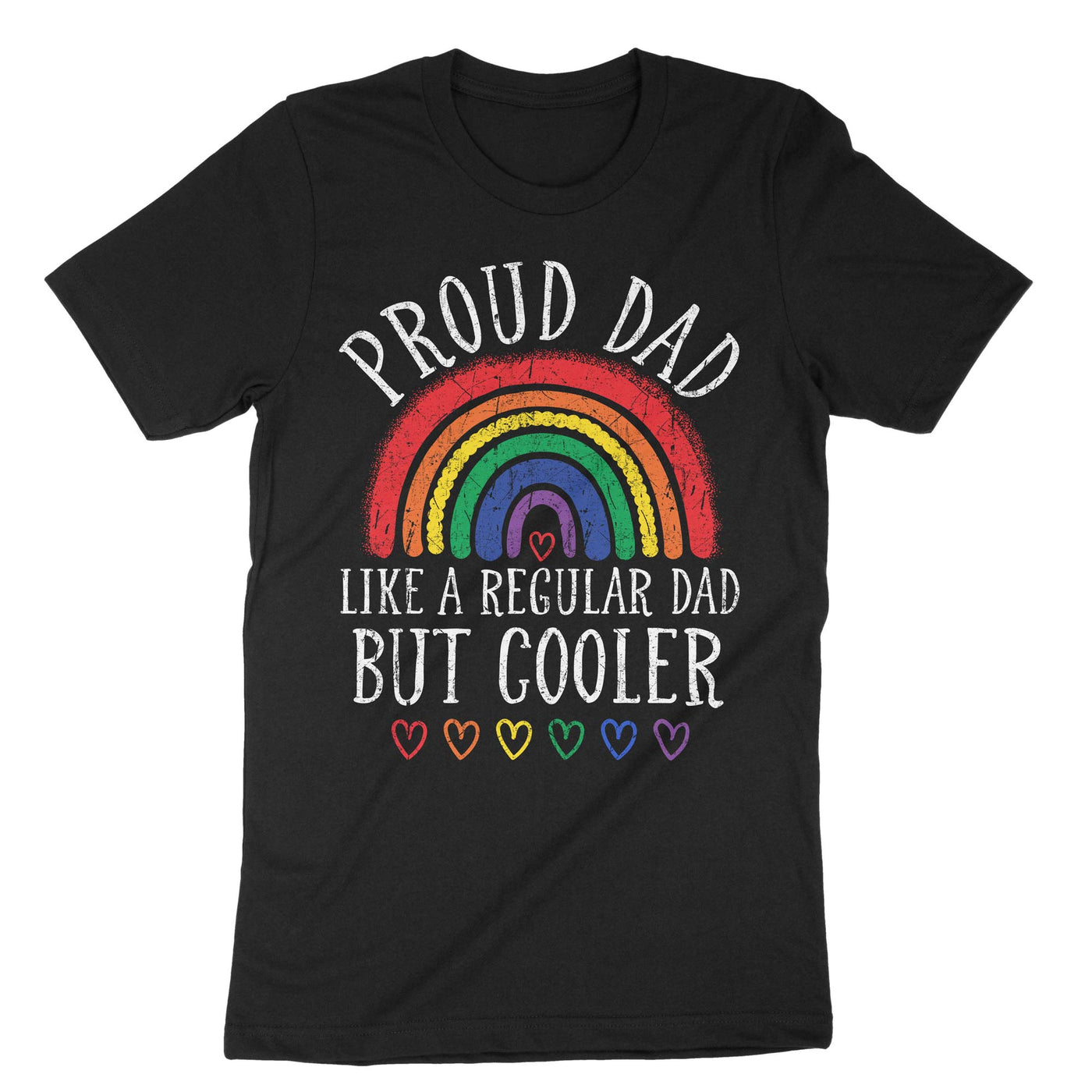 Black Proud Dad Like A Regular Dad But Cooler T-Shirt#color_black