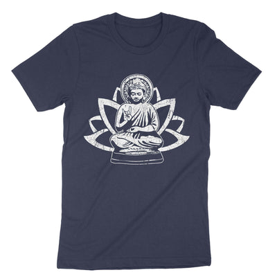 Navy Rock And Roll Buddha T-Shirt#color_navy