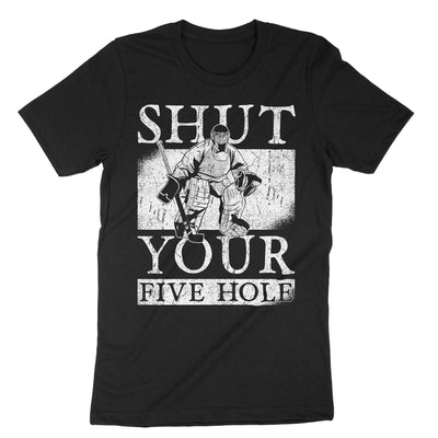 Black Shut Your Five Hole T-Shirt#color_black